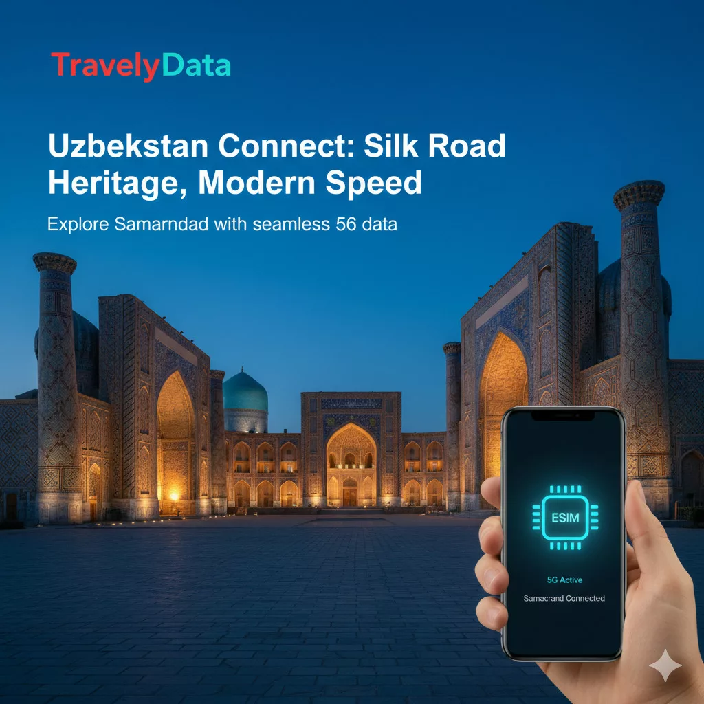 Uzbekistan travel eSIM data card