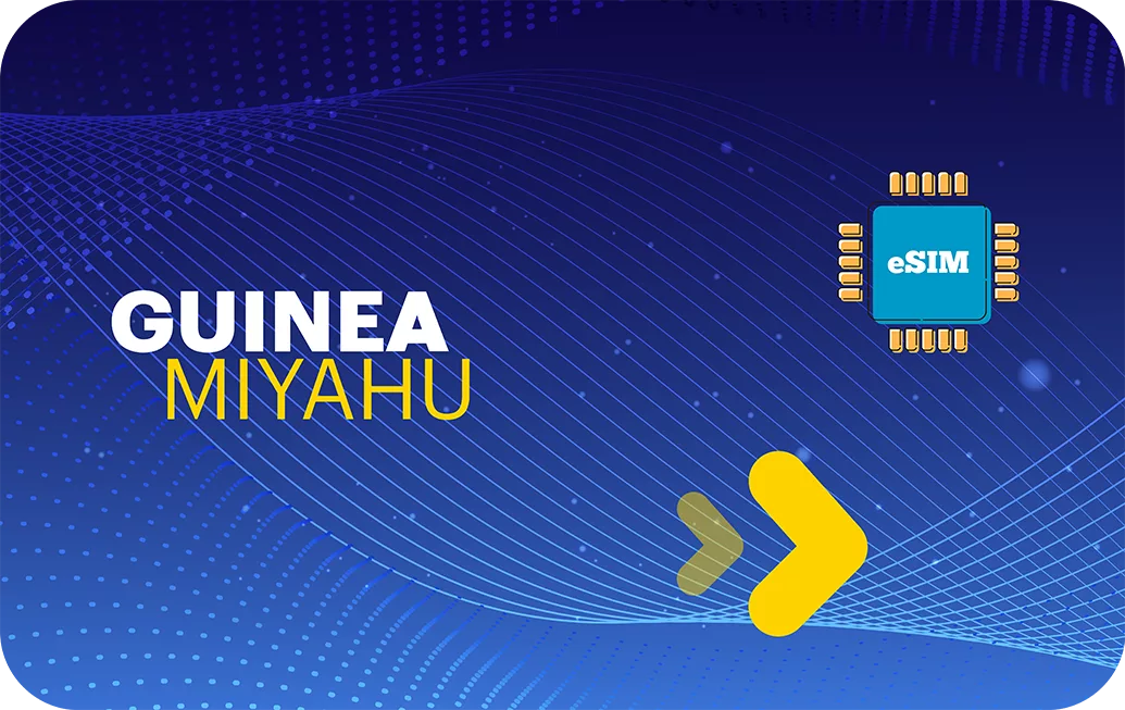 Guinea eSIM travel data card.
