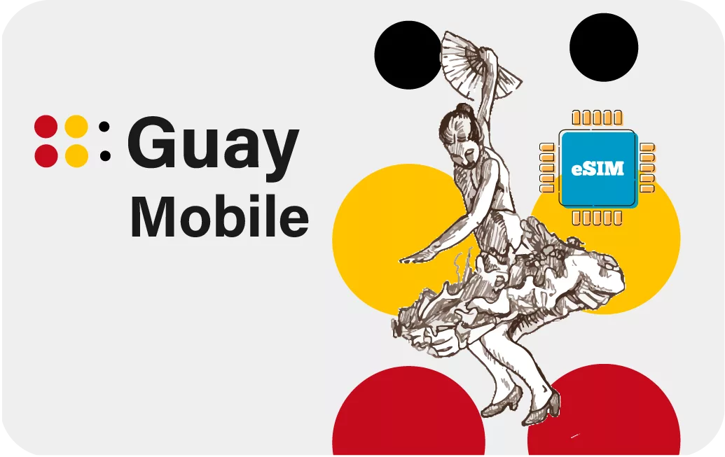 Spain travel eSIM data card.