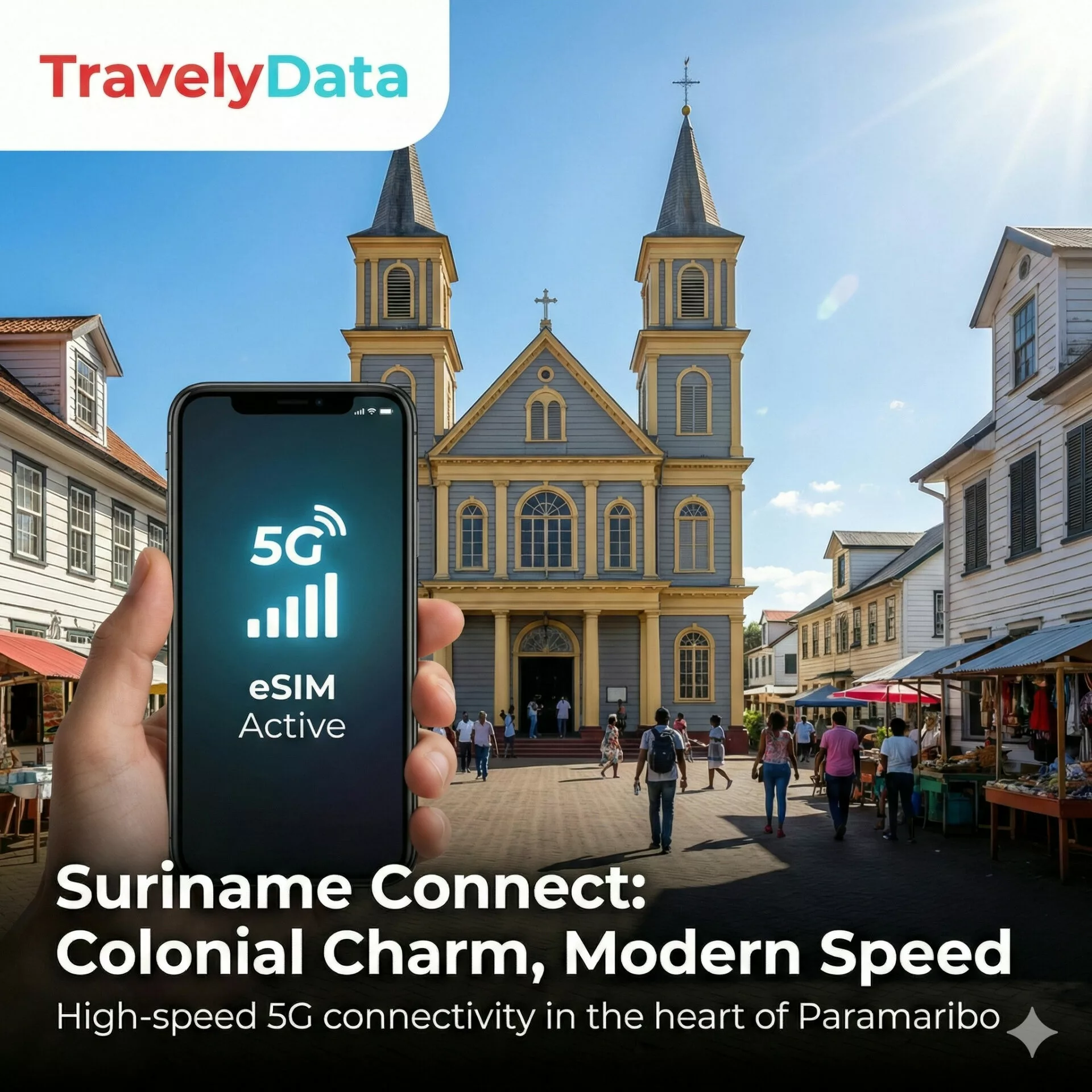 Suriname eSIM travel data card