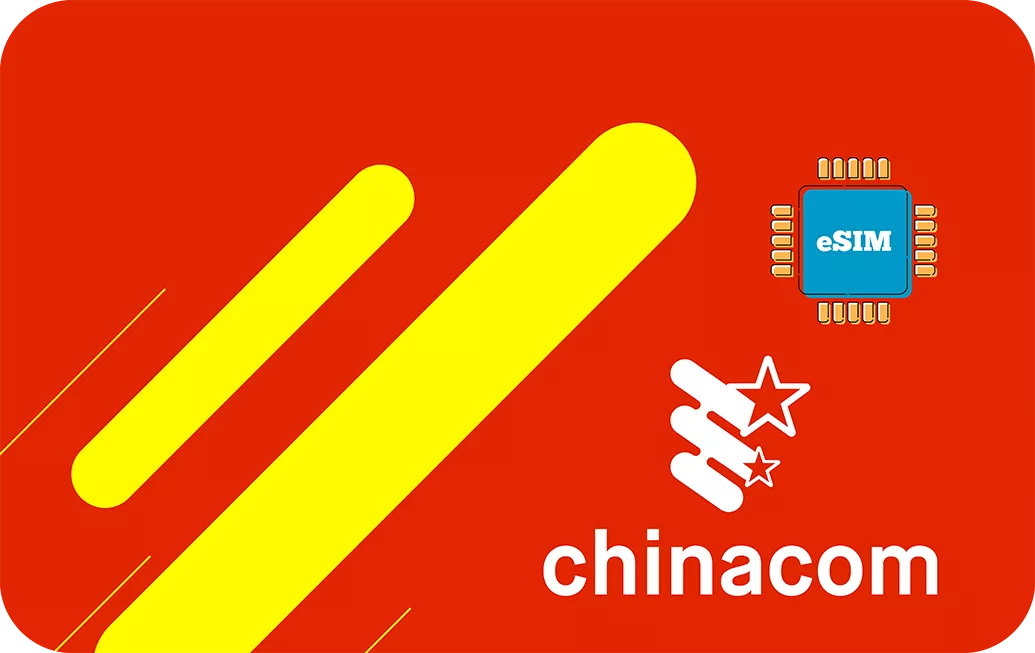 China eSIM travel data card..